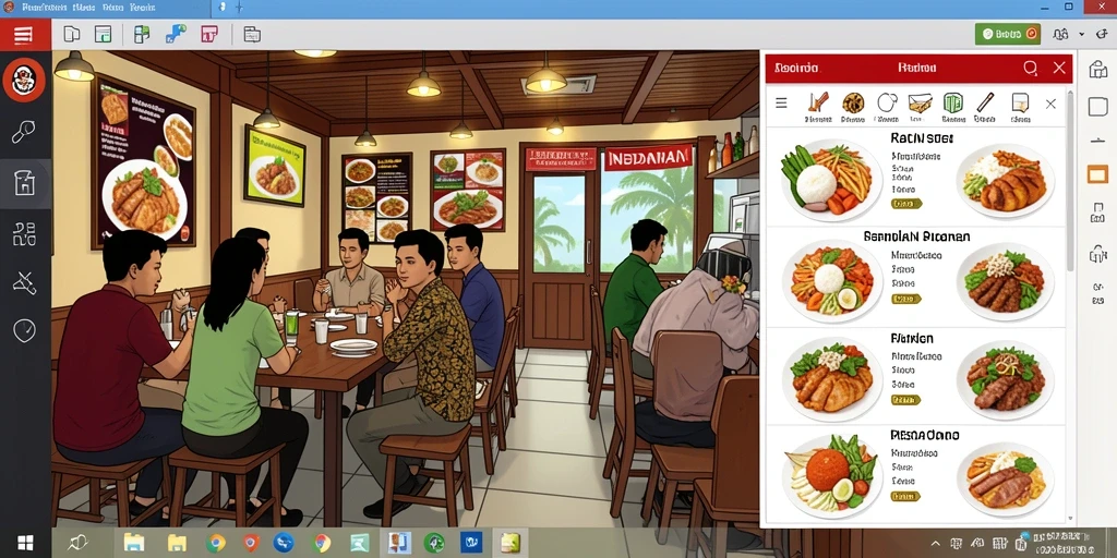 Tampilan menu utama BISABET yang rapi dan menarik.