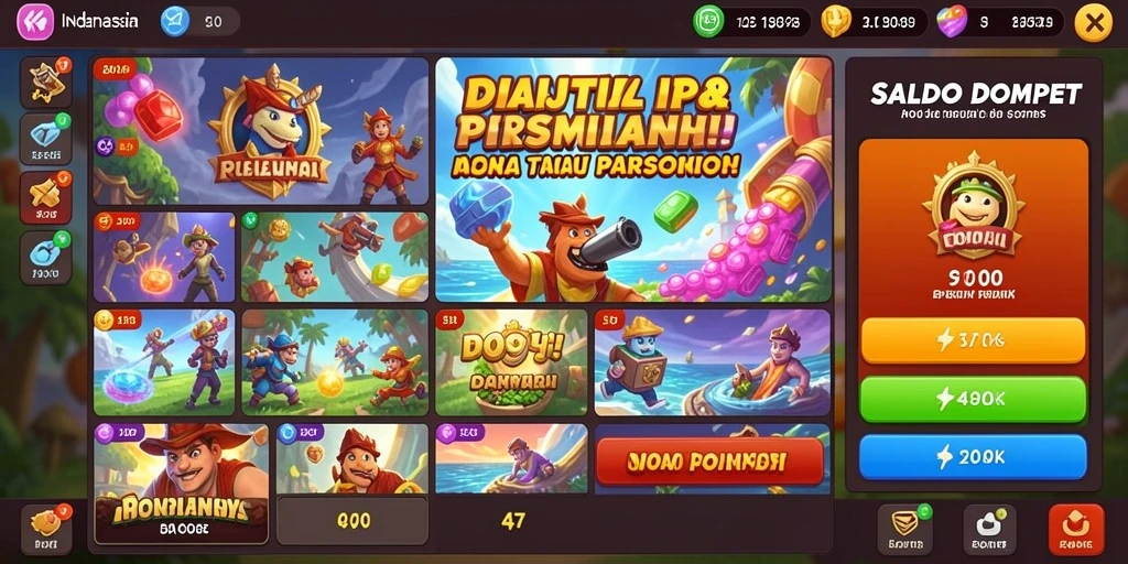 Tampilan awal permainan yang menarik.
