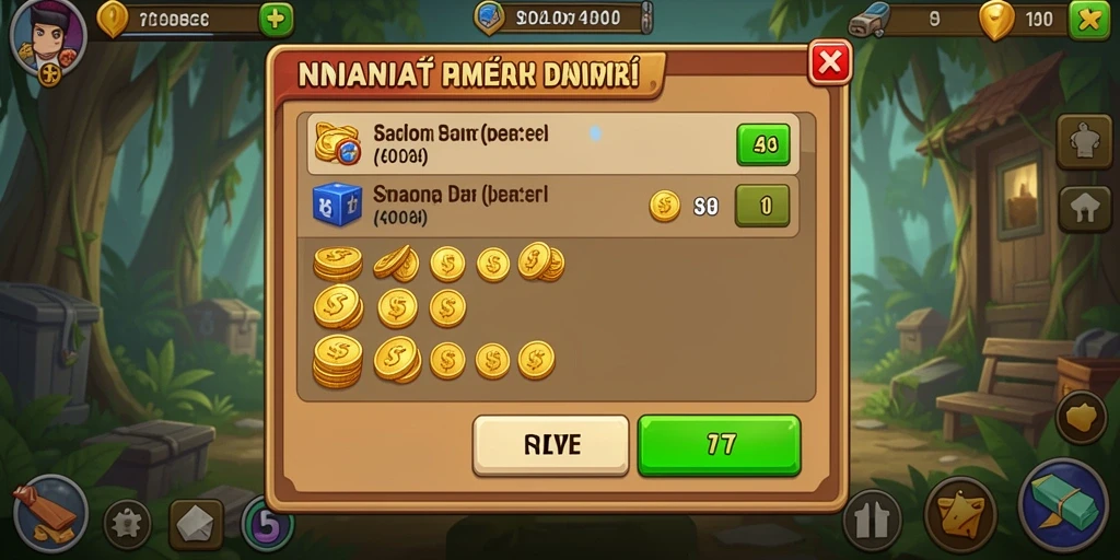 Screenshot menunjukkan antarmuka permainan yang menarik.